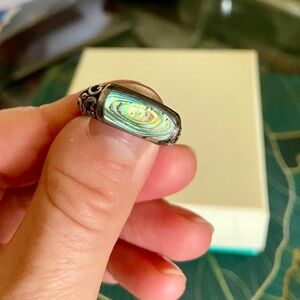 Sterling Silver 925 with abalone shell ring  Size 6.5